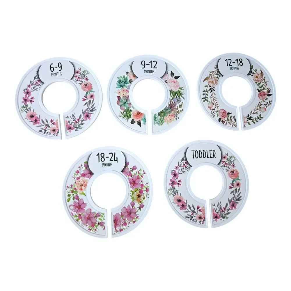 NEW Eli with Love Baby Girl Closet Dividers Organizers in Floral (Set of 8)